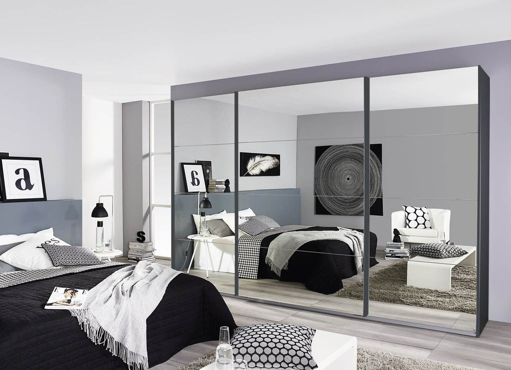 Oakwood Rauch Quadra Full Mirrored 3 Sliding Door Wardrobe