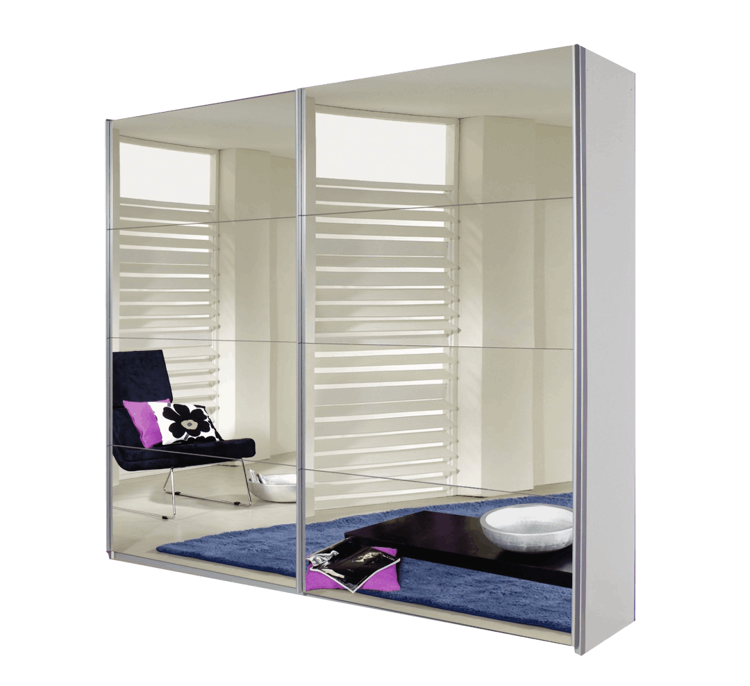 Oakwood Rauch Quadra Full Mirror 2 Door Sliding Wardrobe