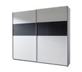 Oakwood Rauch Quadra White & Metallic Grey 2 Gliding Door Wardrobe