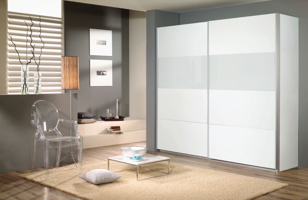 Oakwood Rauch Quadra Silk Grey 2 Gliding Door Wardrobe