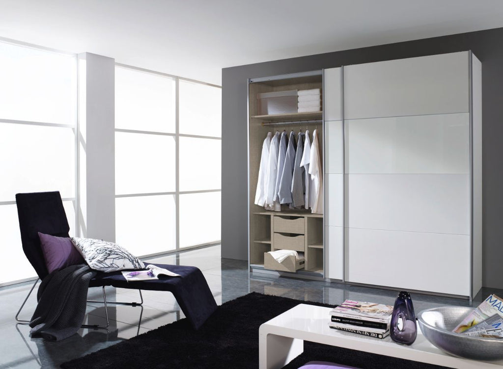 Oakwood Rauch Quadra Silk Grey 2 Gliding Door Wardrobe