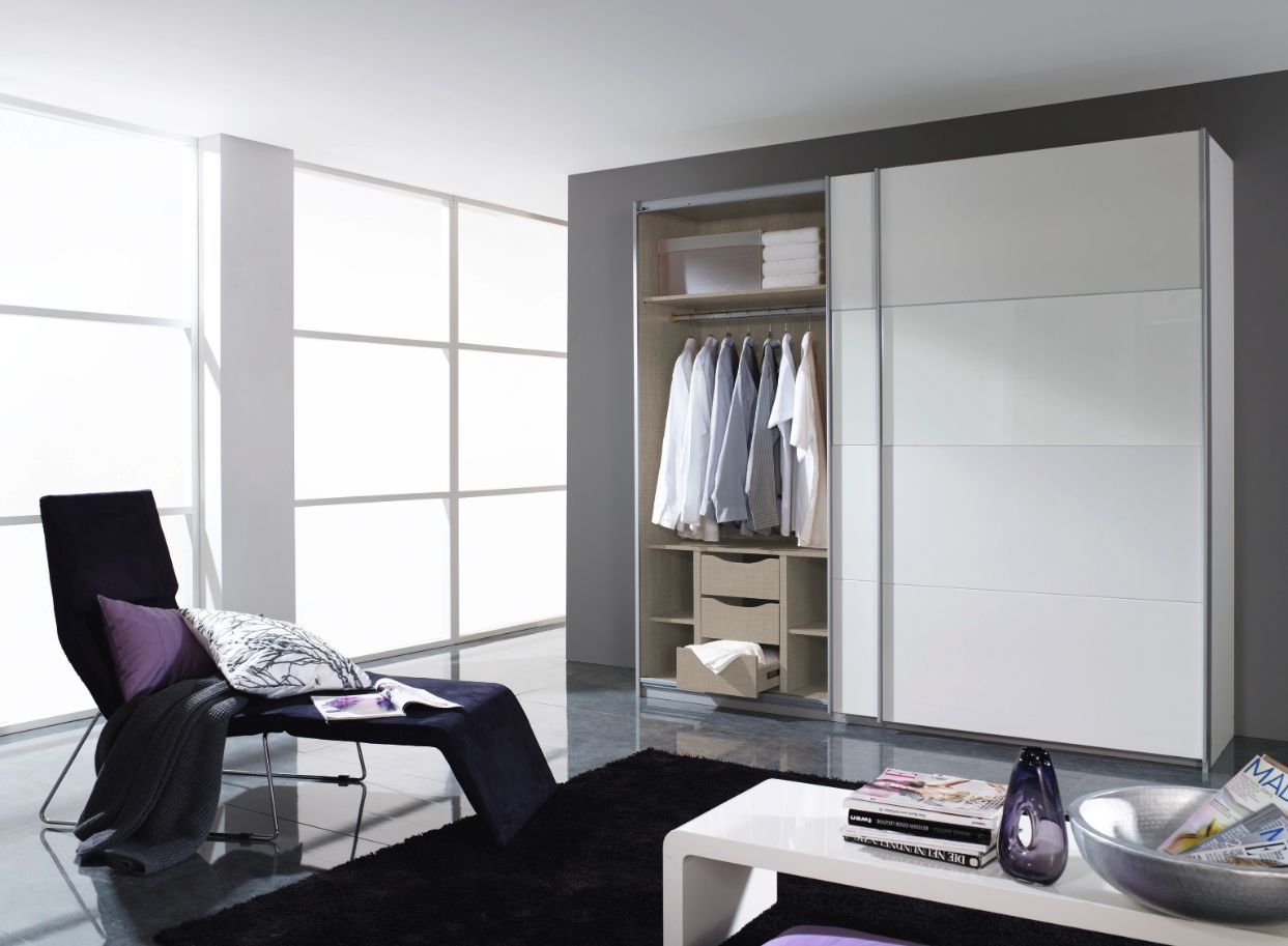 Oakwood Rauch Quadra Silk Grey 2 Gliding Door Wardrobe