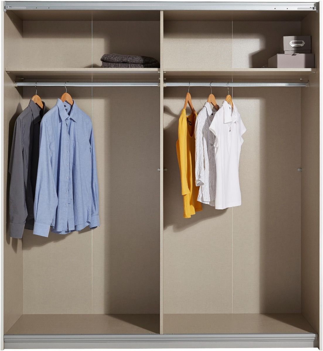Oakwood Rauch Subito Alpine white & Mirror 2 Sliding Door Wardrobe