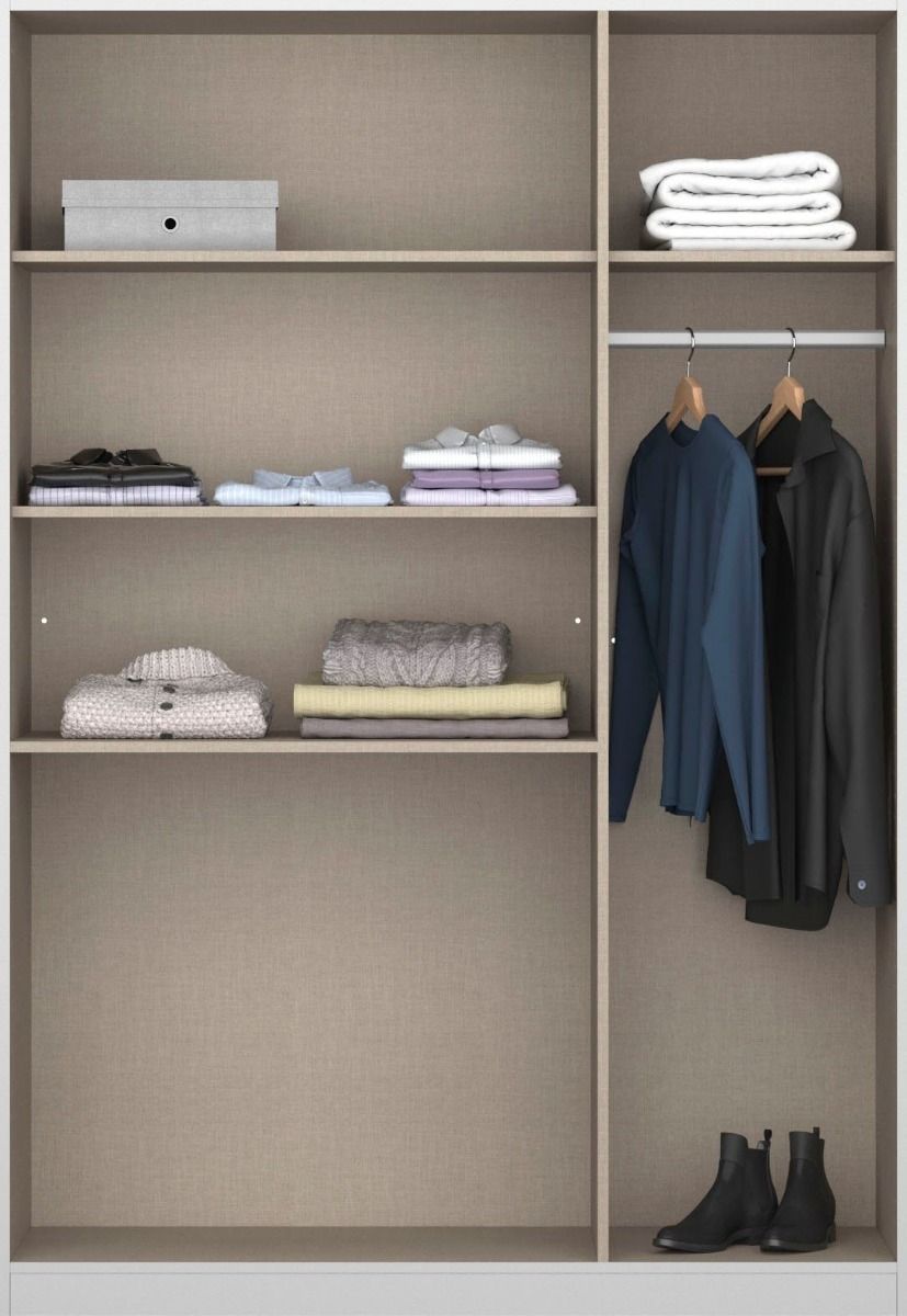 Oakwood Homburg Alpine White 3 Door Combi Wardrobe