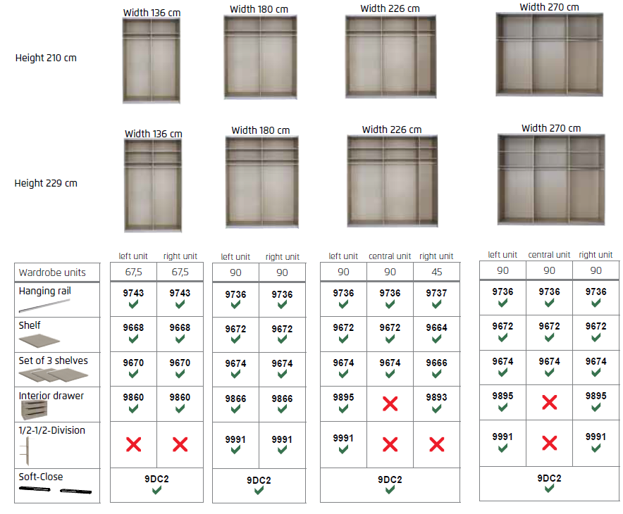 Oakwood Rauch Quadra Glass Blackberry Sliding Door Wardrobe