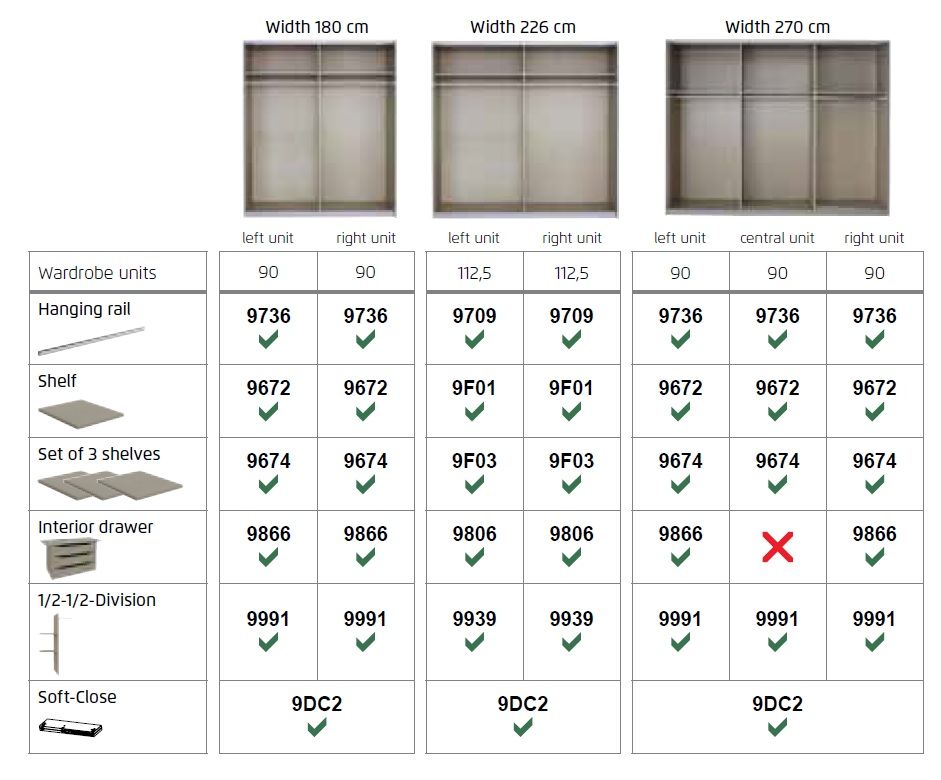 Oakwood Rauch Koblenz Full Mirror Sliding Door Wardrobe