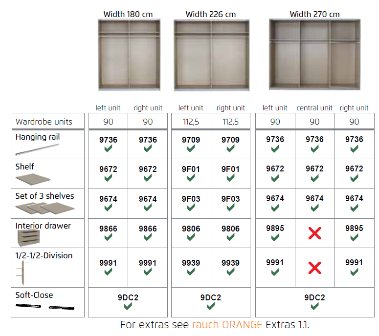 Oakwood Rauch Alegro Sliding Door Wardrobe