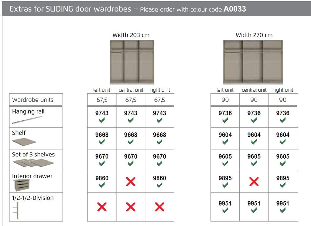 Oakwood Rauch Kulmbach Glass & Mirror 3 Sliding Door Wardrobe