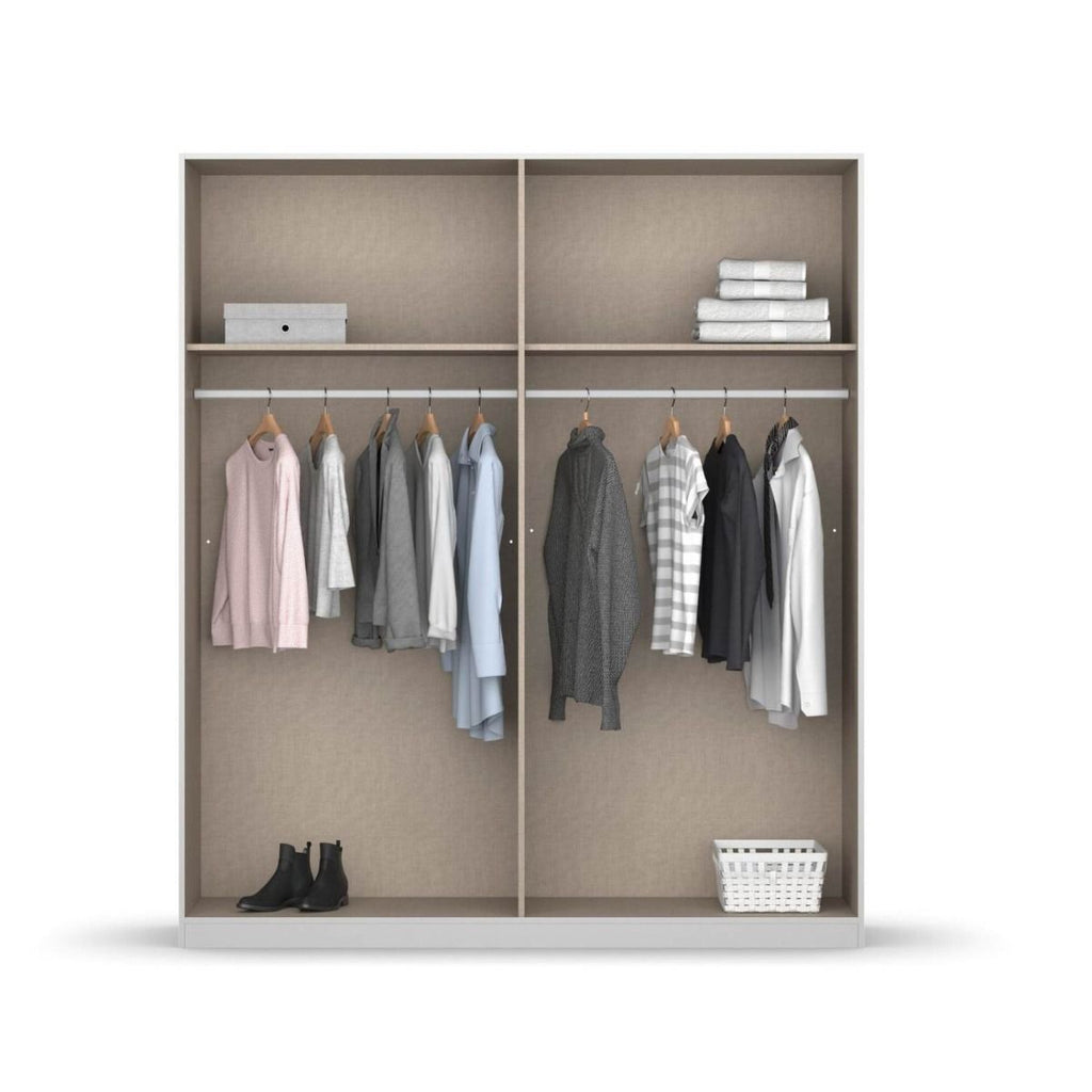 Oakwood RAUCH Epsilon With Mirror Front 4 Door Hinged 181CM Wardrobe
