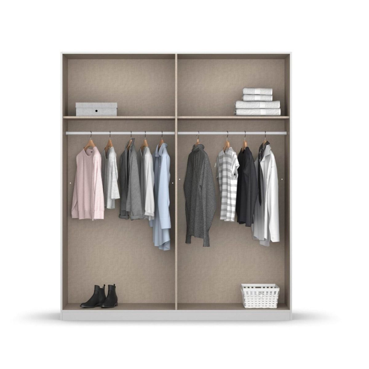 Oakwood RAUCH Epsilon With Mirror Front 4 Door Hinged 181CM Wardrobe