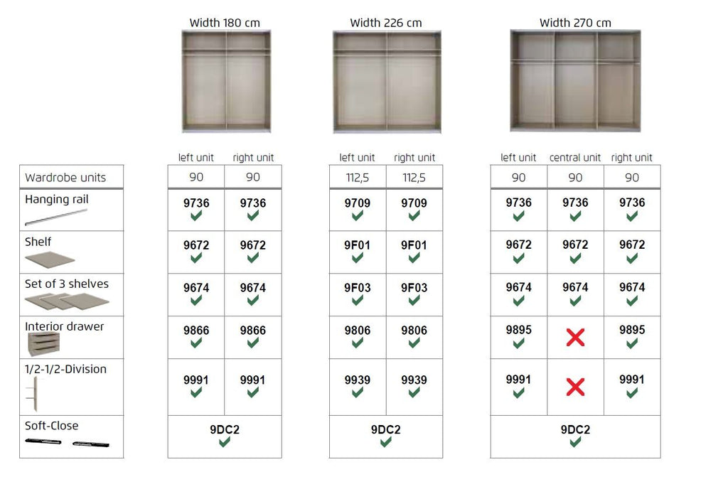 Oakwood Rauch Alegro Sliding Door German Wardrobe
