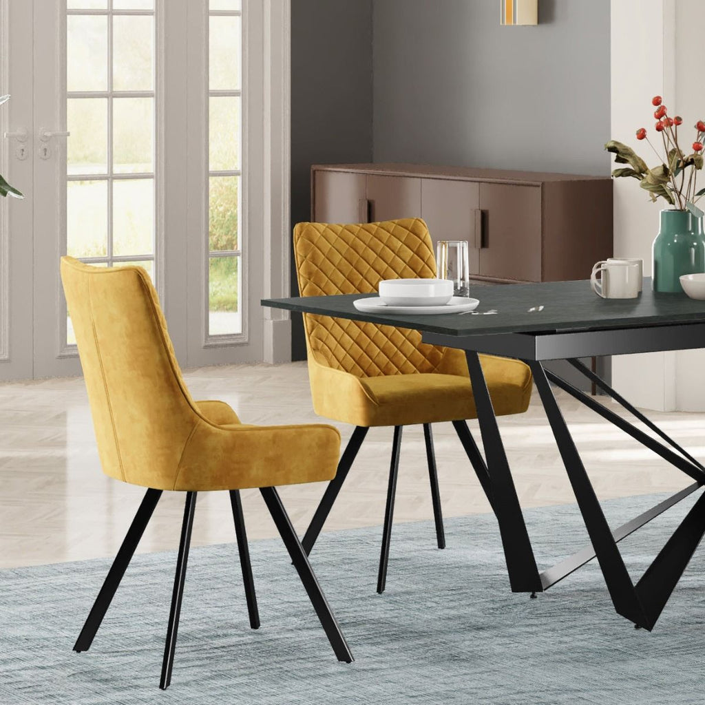 Oakwood Lagera Velvet Dining Chair