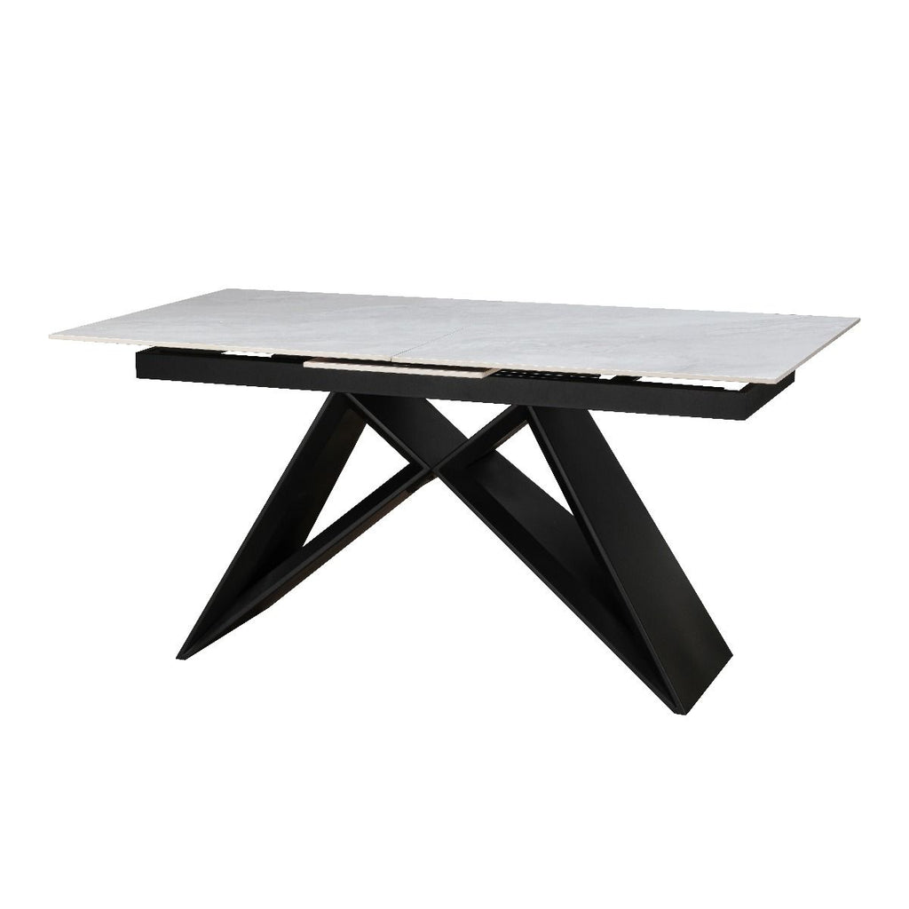 Oakwood Triesta Ceramic Pearla Grey 160/200 Extending Dining Table Set