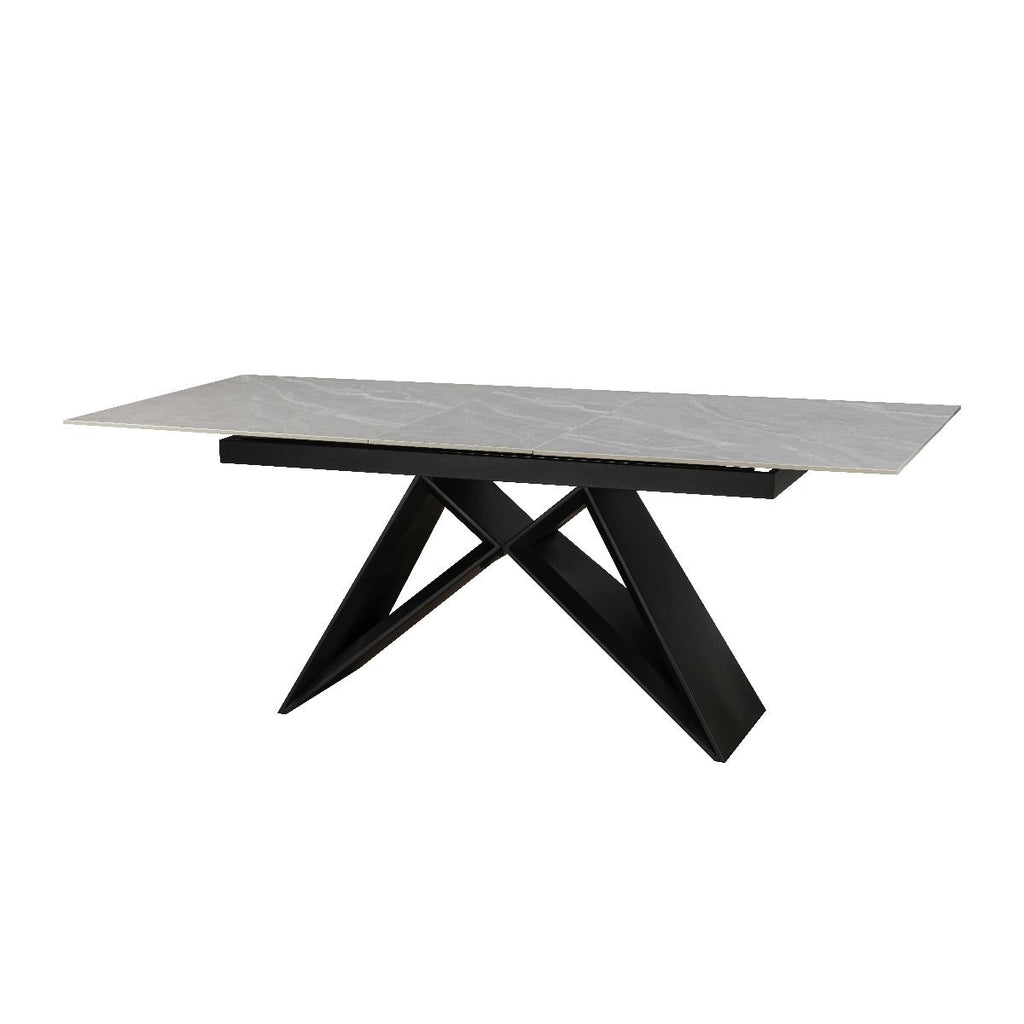 Oakwood Triesta Ceramic Argento Grey 160/200 Extending Dining Table Set