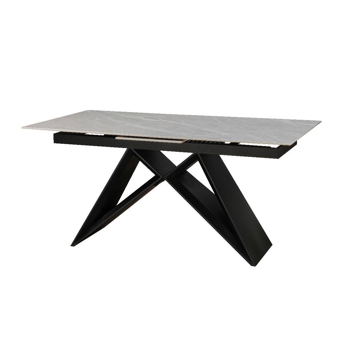Oakwood Triesta Ceramic Argento Grey 160/200 Extending Dining Table Set