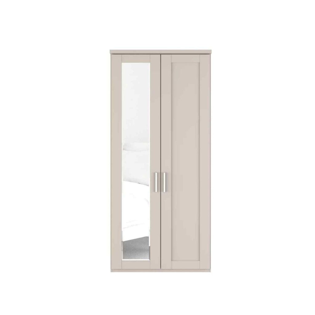 Oakwood Wiemann Cambridge Mirrored 2 Door Hinged Wardrobe With Cornice