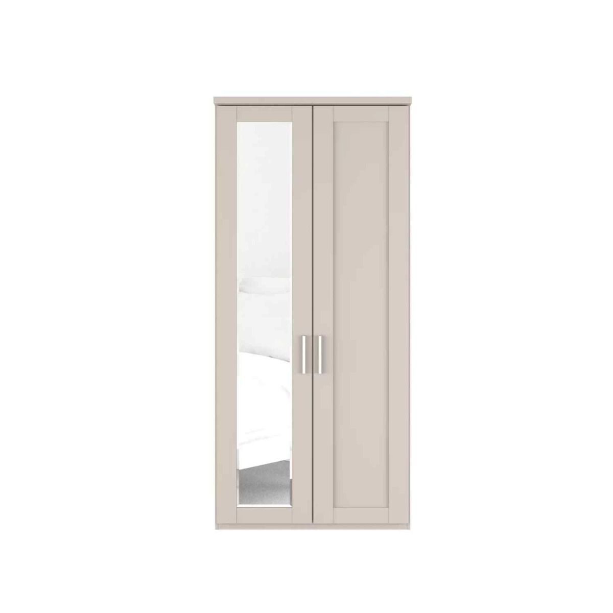 Oakwood Wiemann Cambridge Mirrored 2 Door Hinged Wardrobe With Cornice