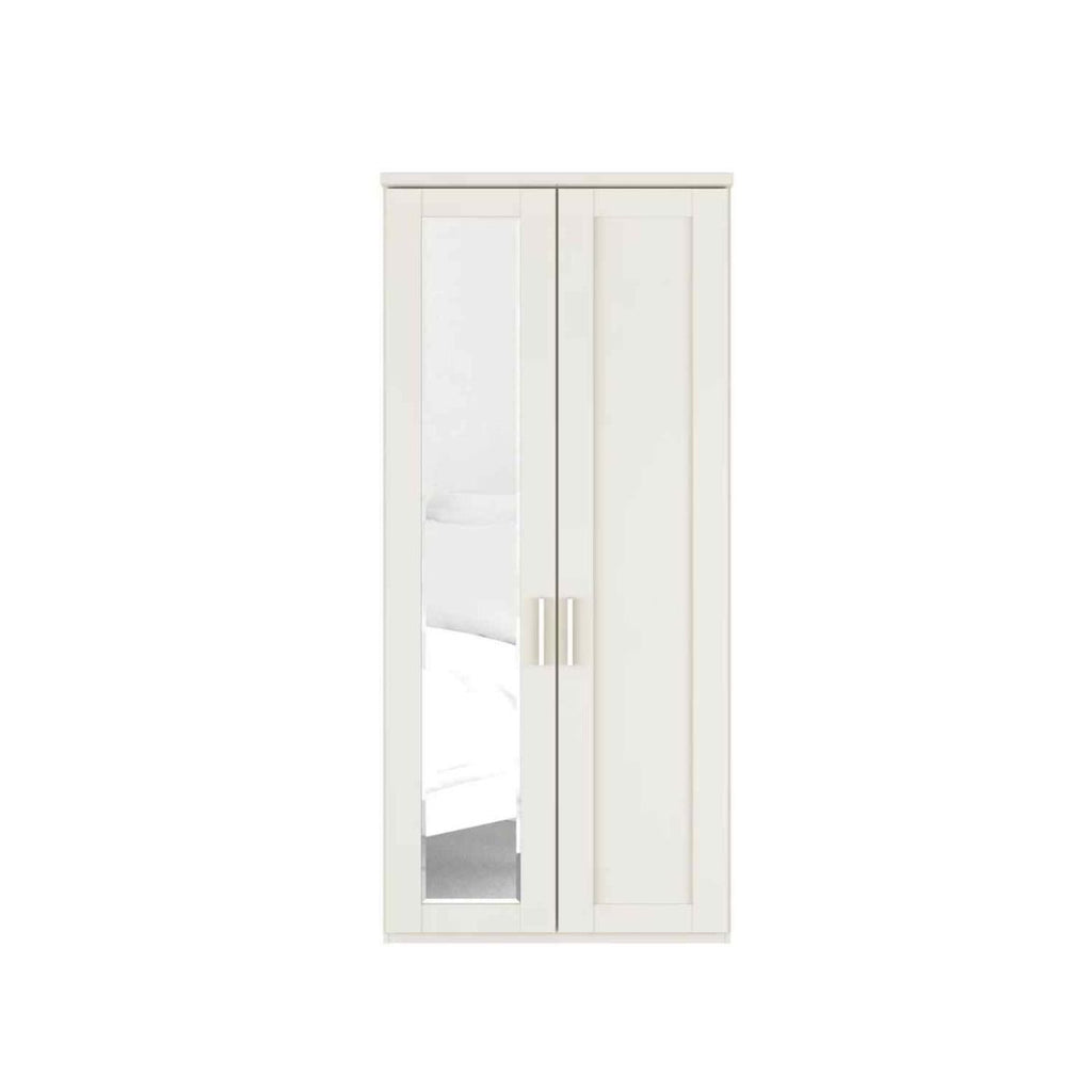 Oakwood Wiemann Cambridge Mirrored 2 Door Hinged Wardrobe With Cornice