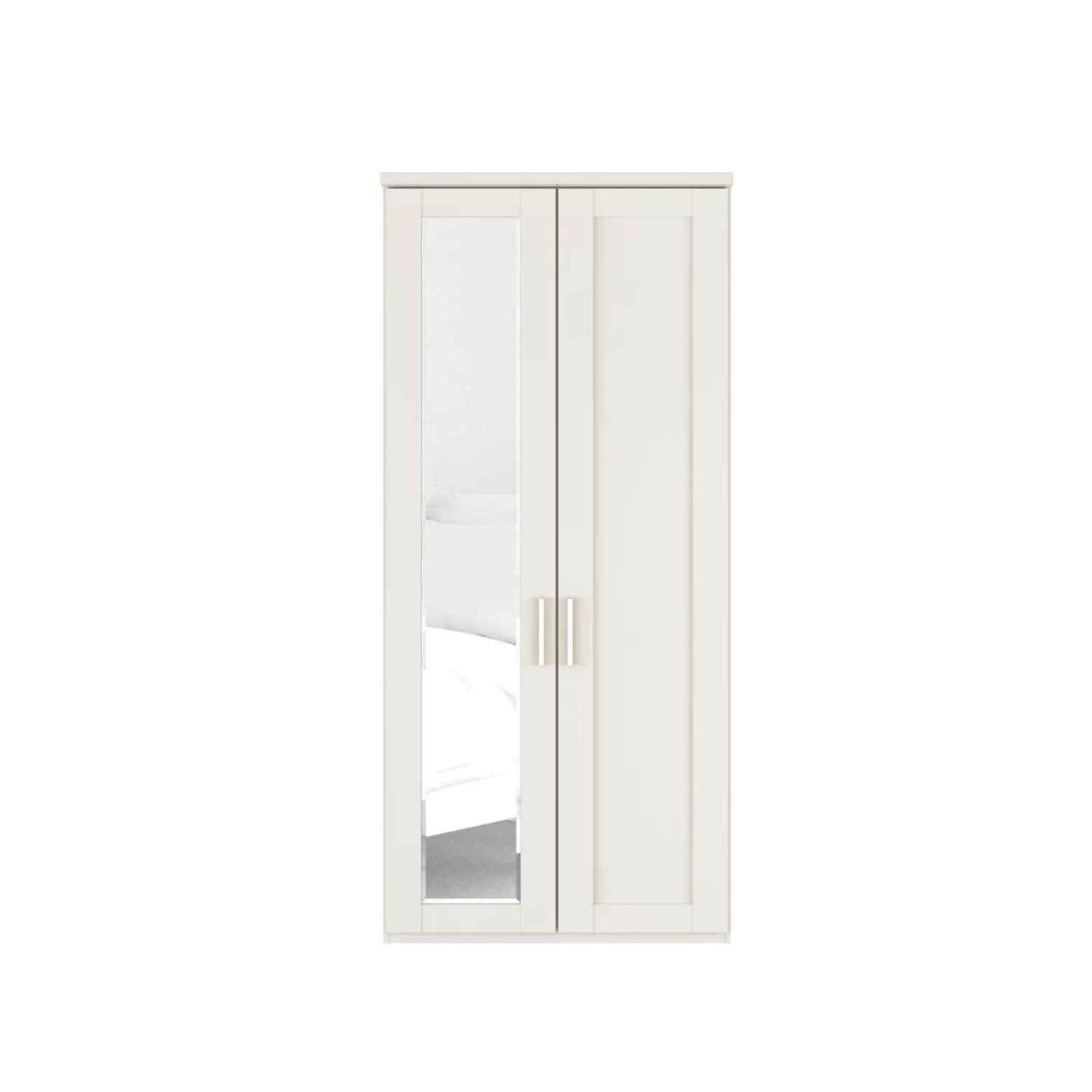 Oakwood Wiemann Cambridge Mirrored 2 Door Hinged Wardrobe With Cornice