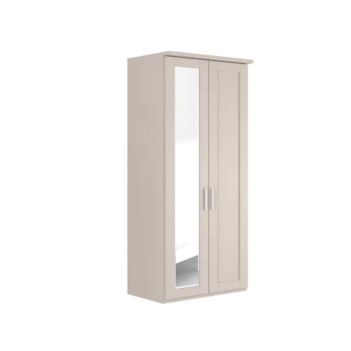Oakwood Wiemann Cambridge Mirrored 2 Door Hinged Wardrobe With Cornice