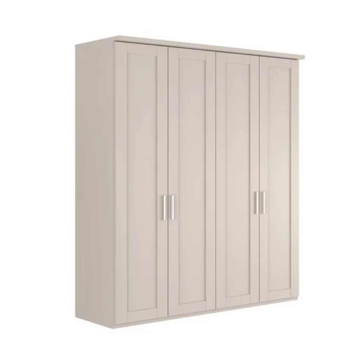 Oakwood Wiemann Cambridge Mirrored 4 Door Hinged Wardrobe With Cornice