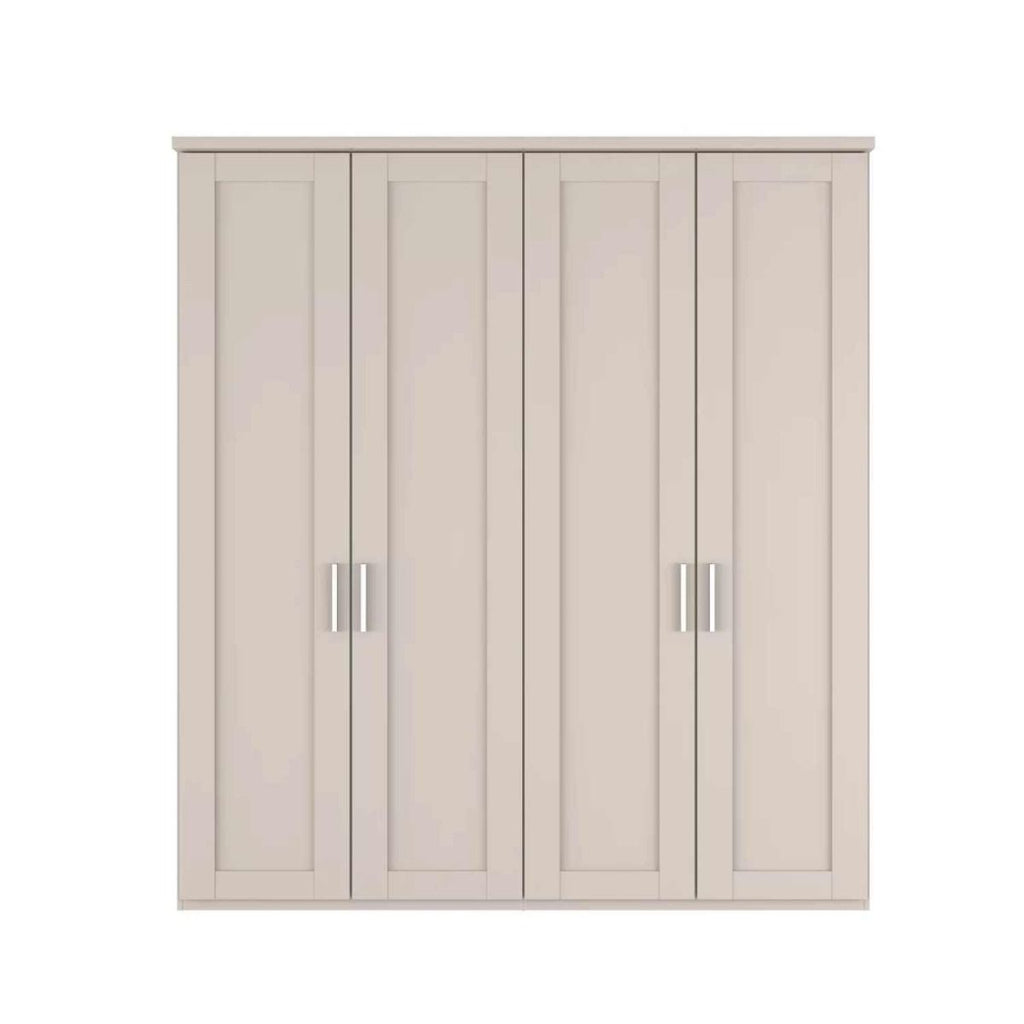 Oakwood Wiemann Cambridge Mirrored 4 Door Hinged Wardrobe With Cornice