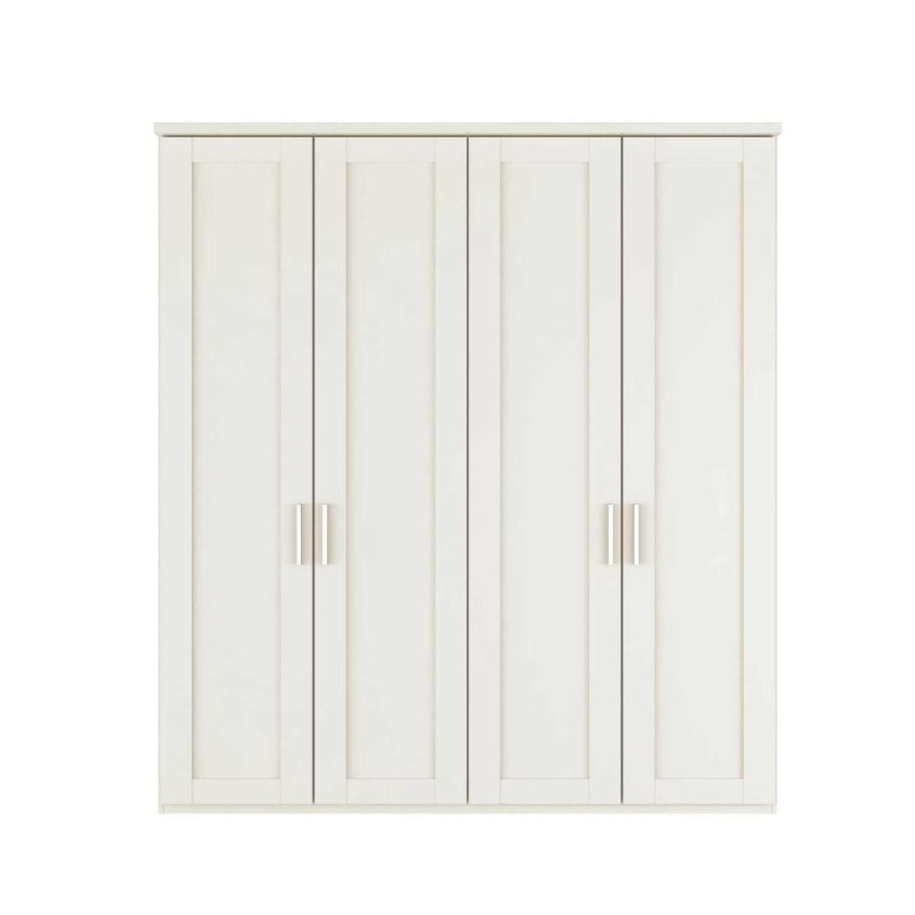 Oakwood Wiemann Cambridge Mirrored 4 Door Hinged Wardrobe With Cornice