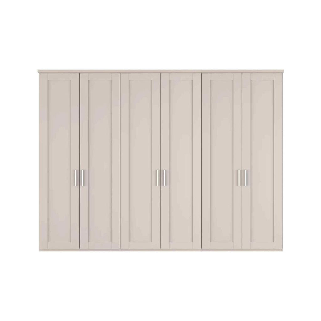 Oakwood Wiemann Cambridge Mirrored 6 Door Hinged Wardrobe With Cornice