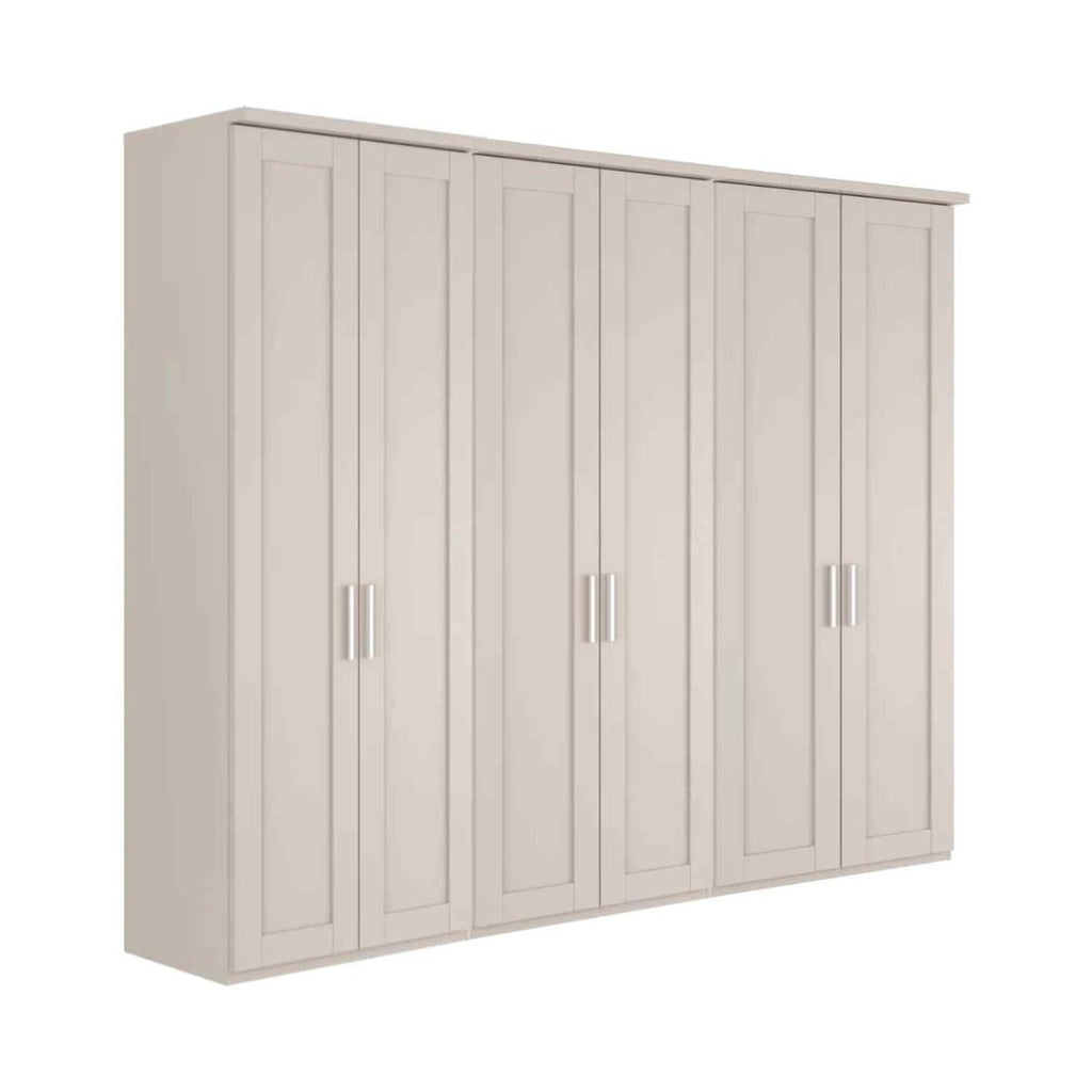 Oakwood Wiemann Cambridge Mirrored 6 Door Hinged Wardrobe With Cornice