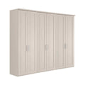 Oakwood Wiemann Cambridge Mirrored 6 Door Hinged Wardrobe With Cornice
