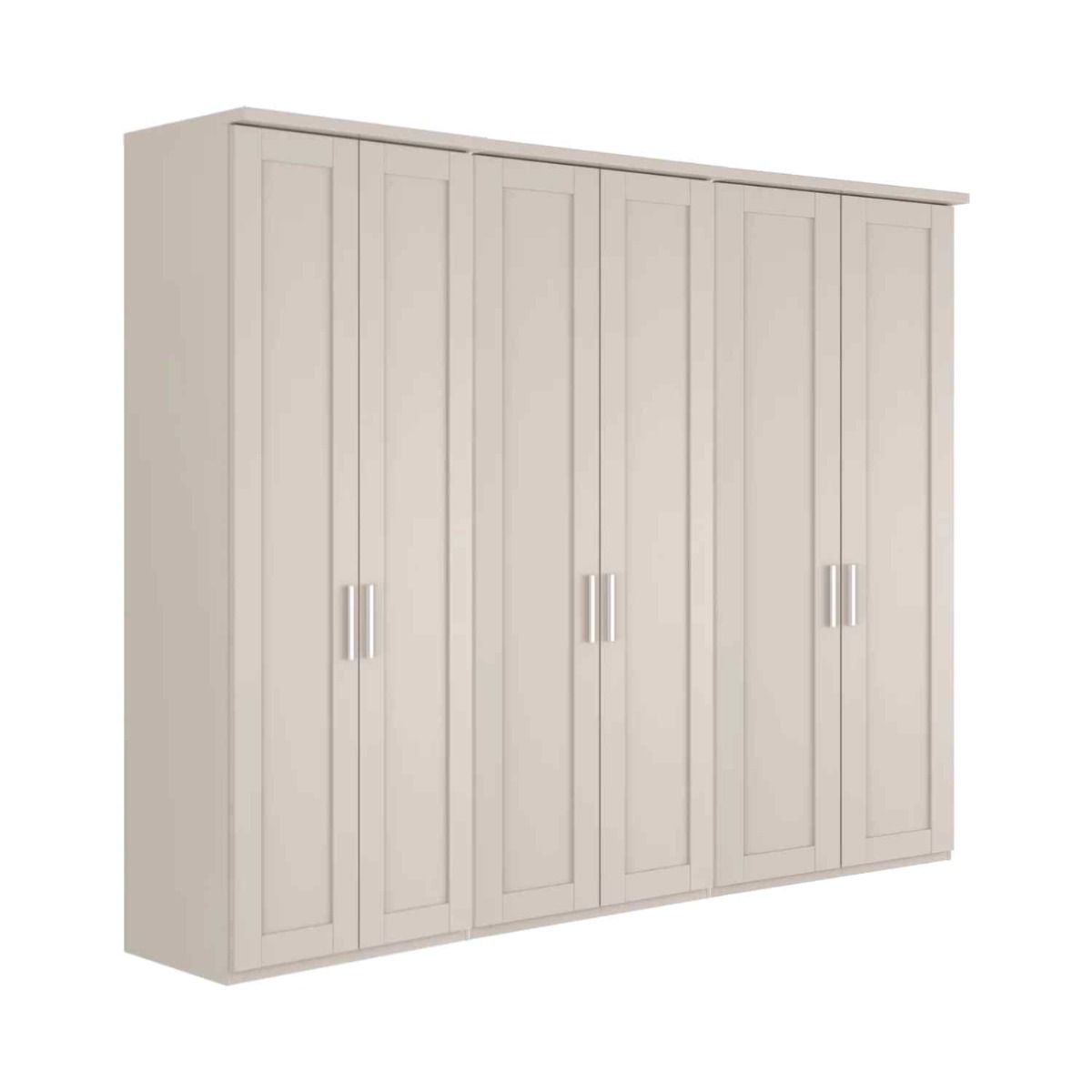 Oakwood Wiemann Cambridge Mirrored 6 Door Hinged Wardrobe With Cornice