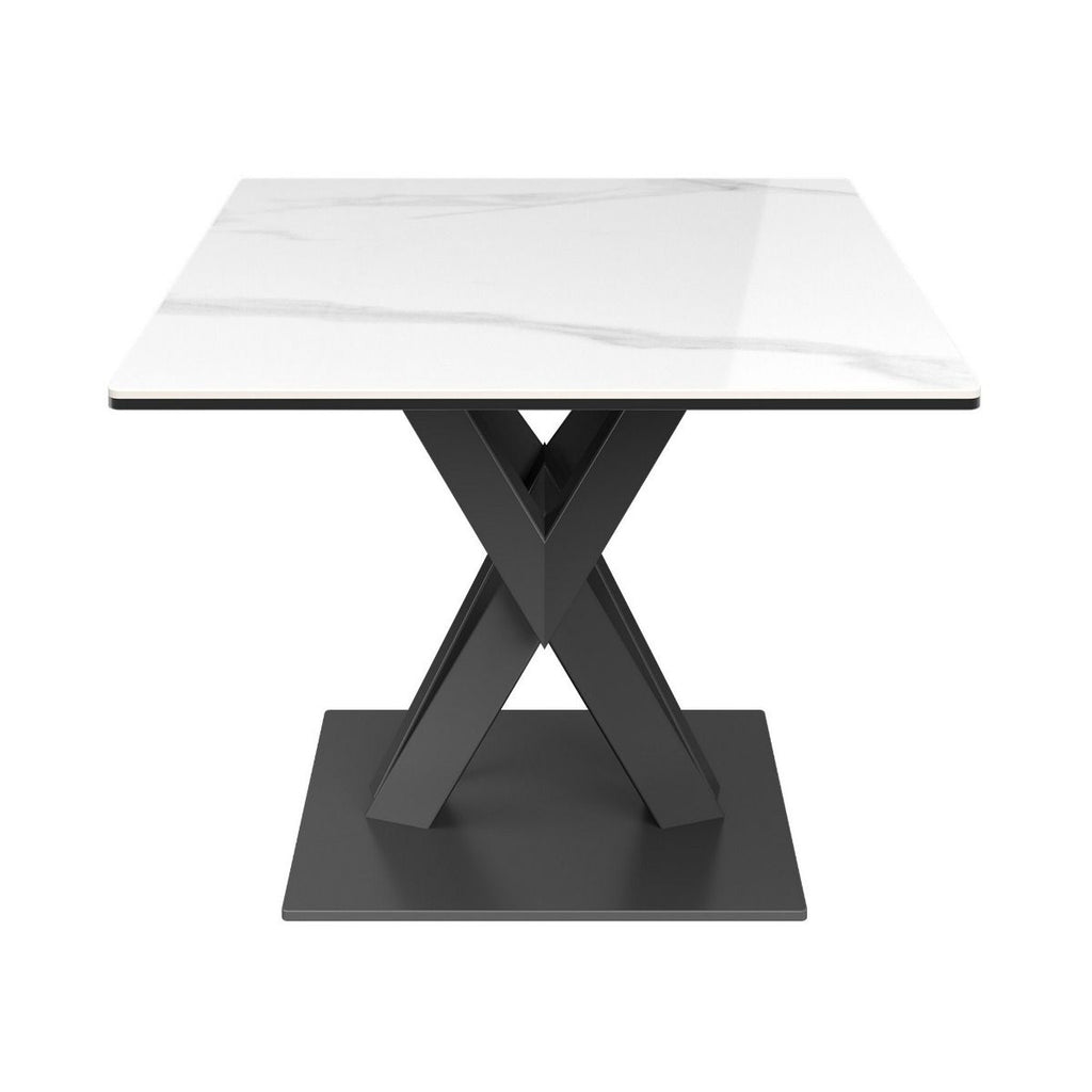 Oakwood Kairo White Gloss Ceramic Side Table