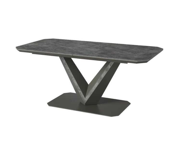 Oakwood Aurelian Ceramic Extending Dining Table In Grey - 180-220cm