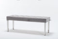Oakwood Knightsbridge Light Grey Plush Velvet Benches