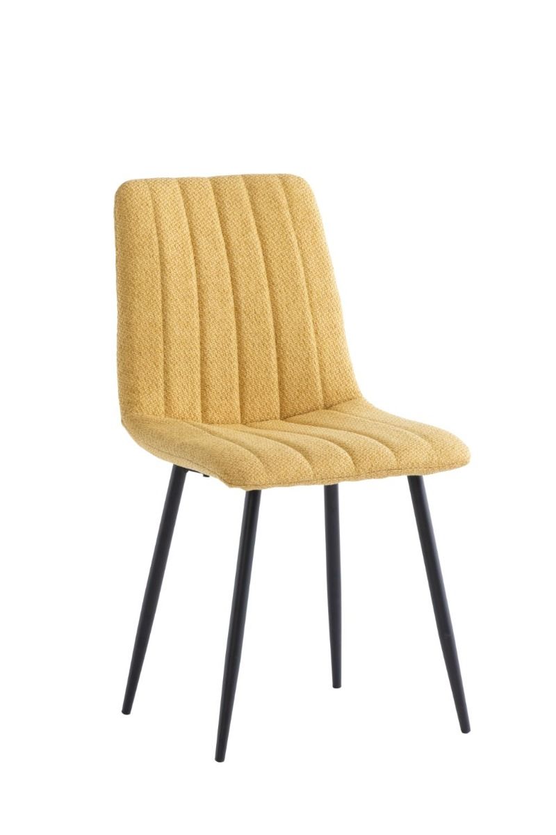 Oakwood 4 x Zara Fabric Dining Chair - Yellow