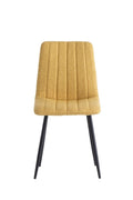 Oakwood 4 x Zara Fabric Dining Chair - Yellow