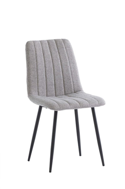 Oakwood 4 x Zara Fabric Dining Chair - Silver