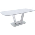 Oakwood Vida Living Lazzaro 160cm Ext White High Gloss Dining Table