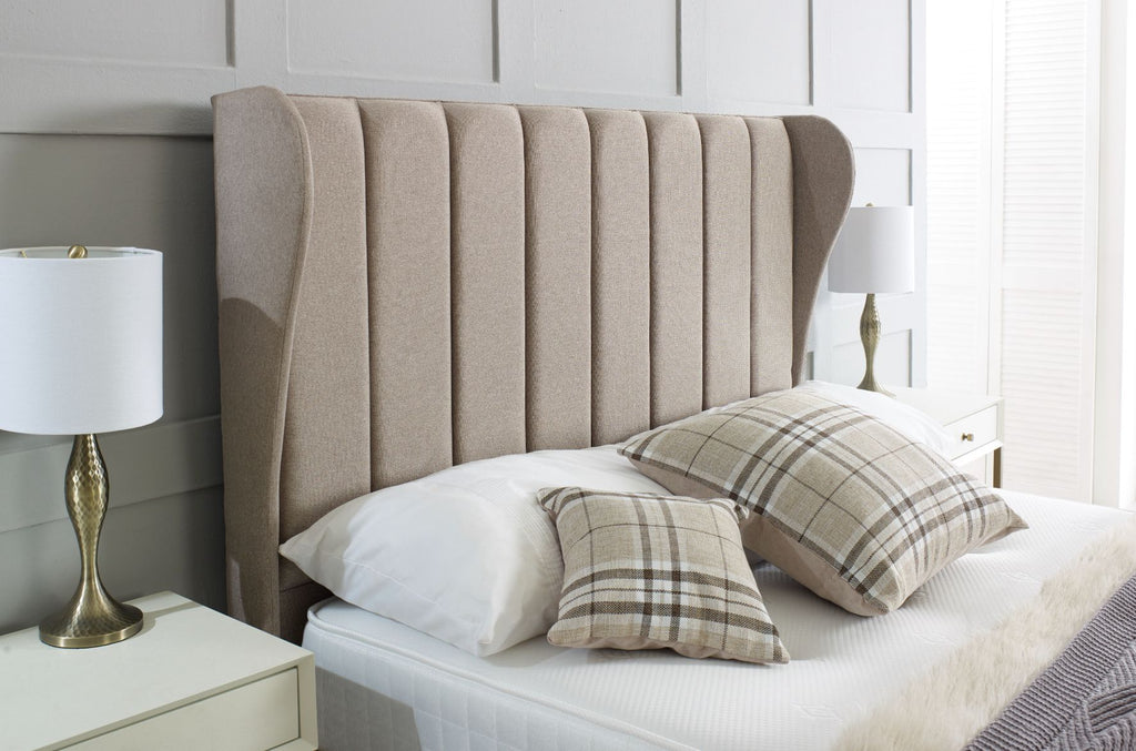 Oakwood Paris Wingback Fabric Upholstered Bed Frame