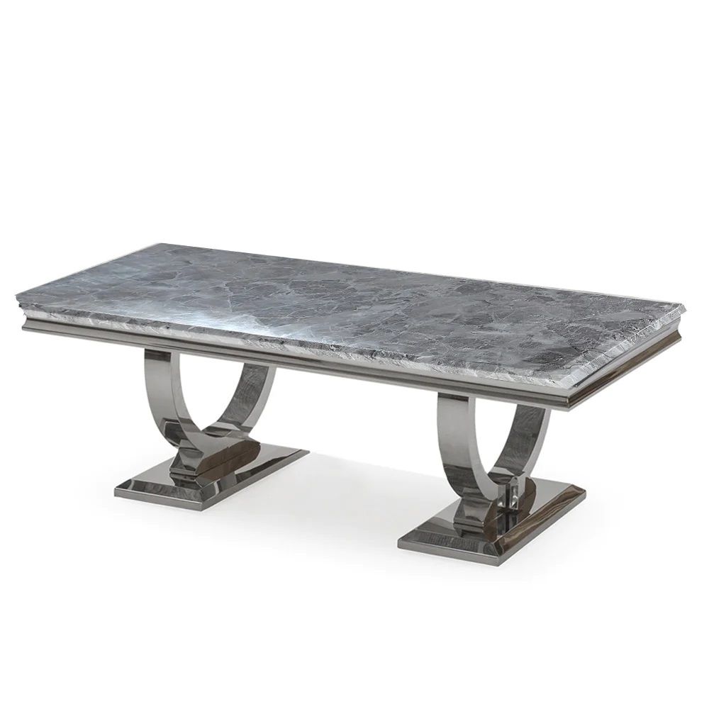 Oakwood Arianna Mixed Grey Marble Top Coffee Table