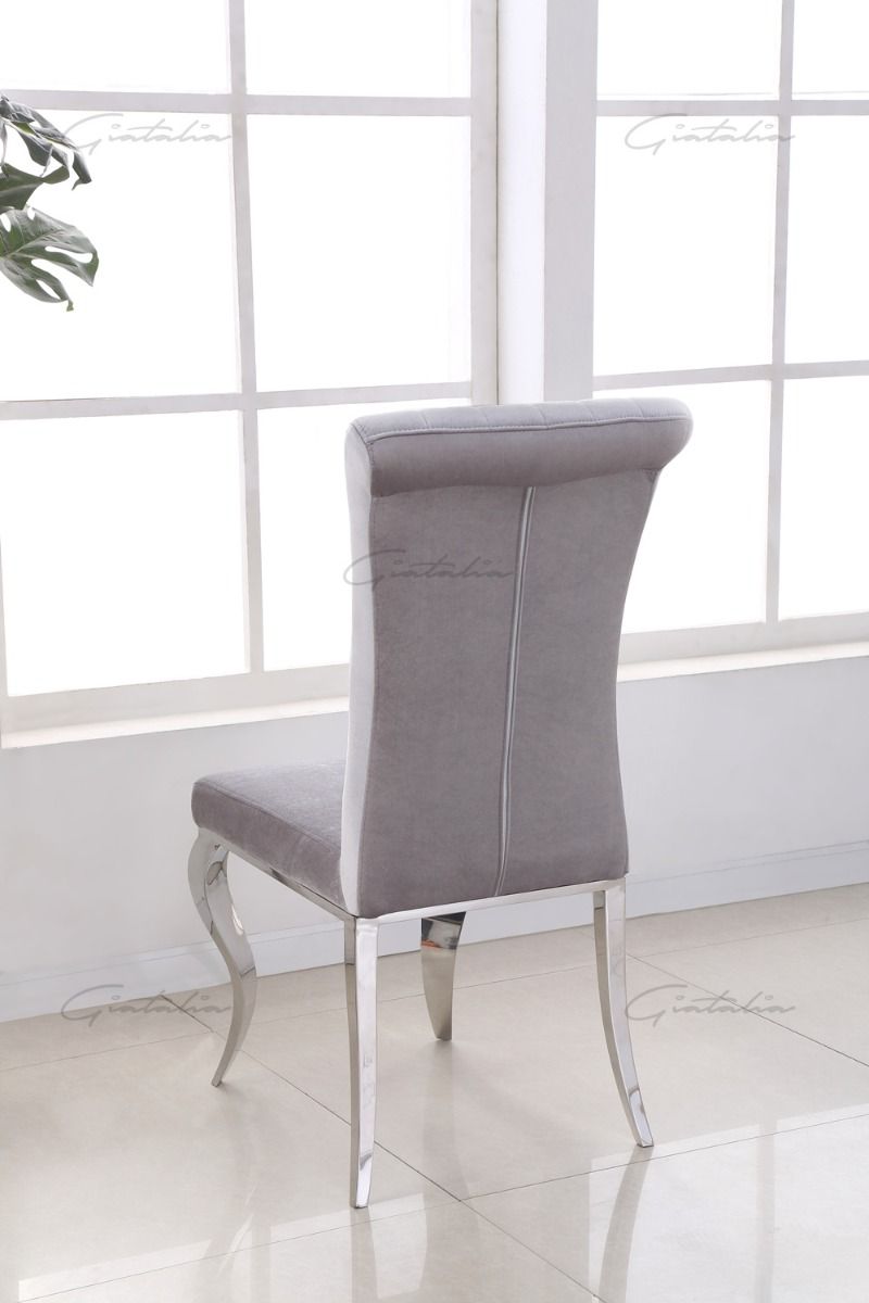 Oakwood Liyana 1.8M Grey Marble Top Dining Table with Liyana Chairs