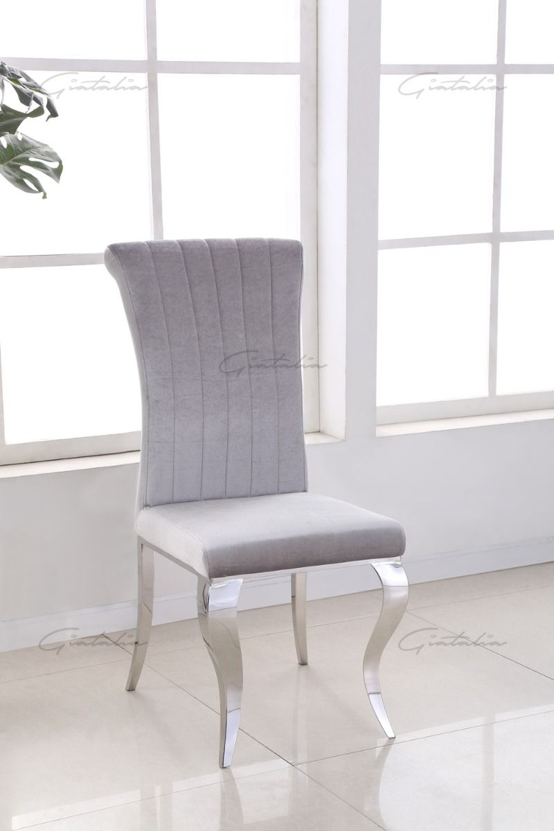 Oakwood Liyana 1.8M Grey Marble Top Dining Table with Liyana Chairs