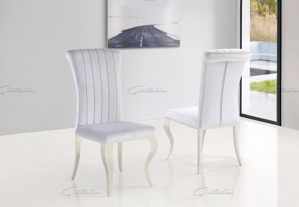 Oakwood Liyana 1.8M Grey Marble Top Dining Table with Liyana Chairs