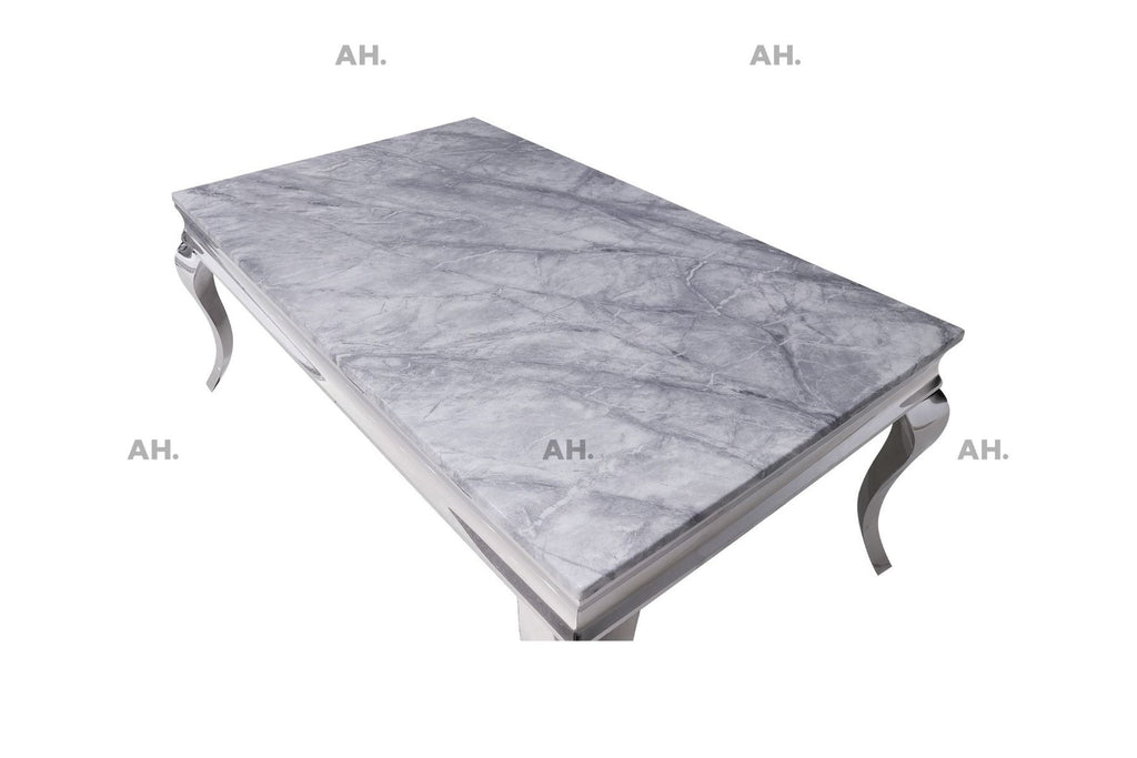 Oakwood Liyana 1.8M Grey Marble Top Dining Table with Liyana Chairs