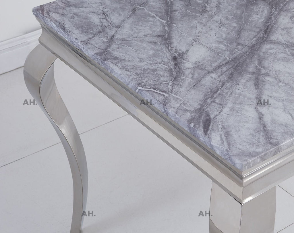 Oakwood Liyana 1.8M Grey Marble Top Dining Table with Liyana Chairs