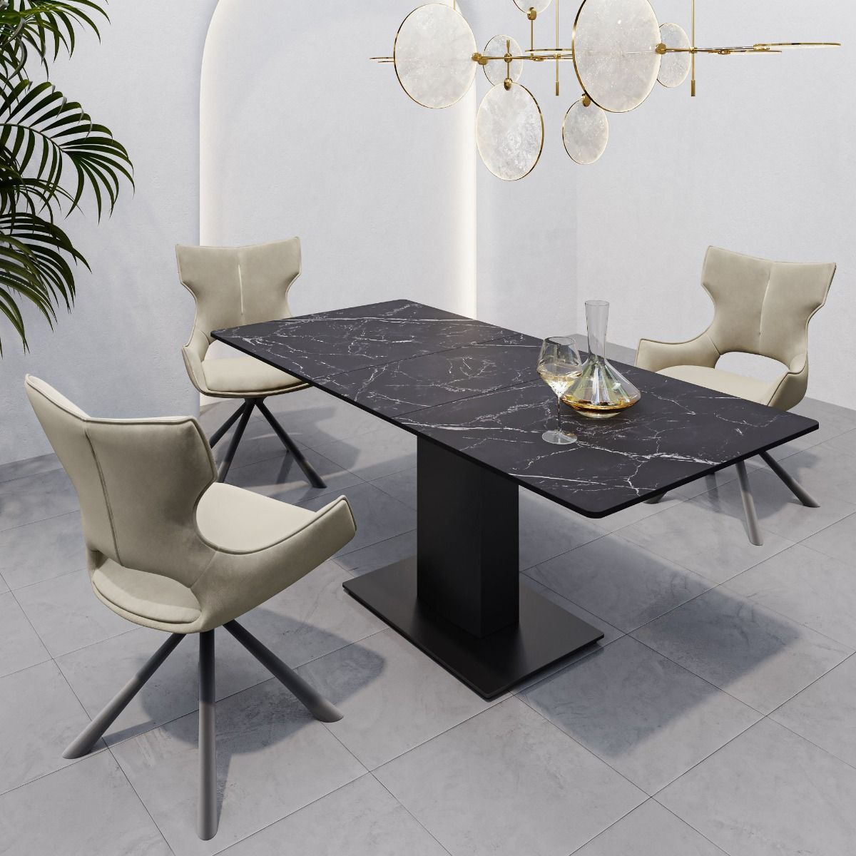 Oakwood Pavico Matte Ceramic Extending Dining Table  - 140-180cm