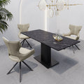 Oakwood Pavico Matte Ceramic Extending Dining Table Set