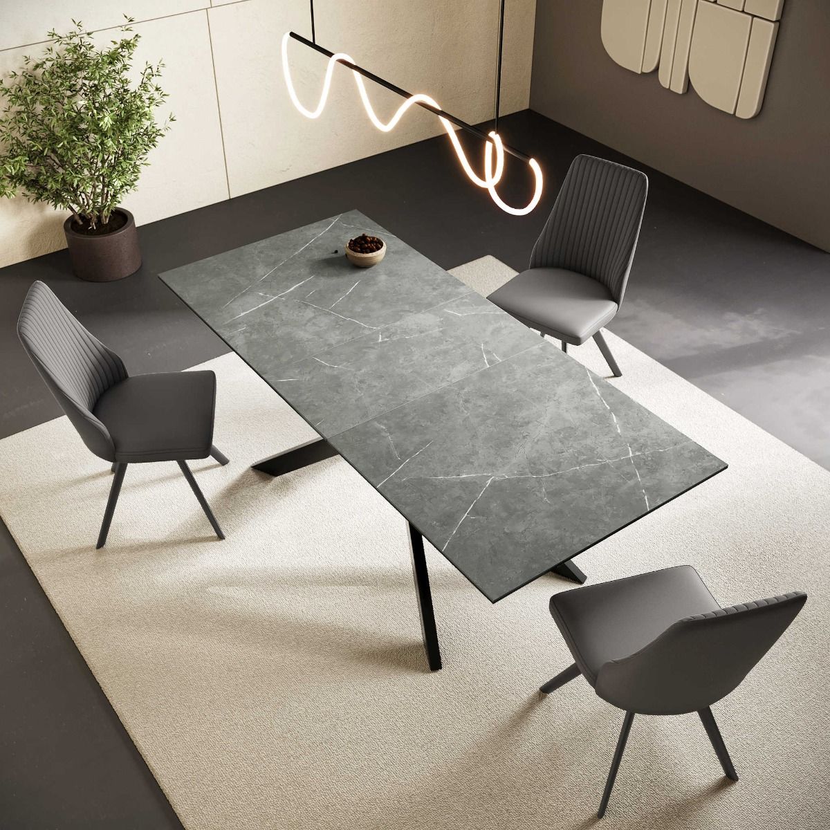 Oakwood Azira Ceramic Extending Dining Table 160-200cm