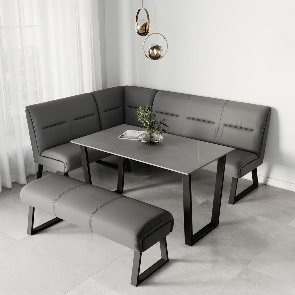 Oakwood Cerella Matte Ceramic Dining Table in Grey or White Set