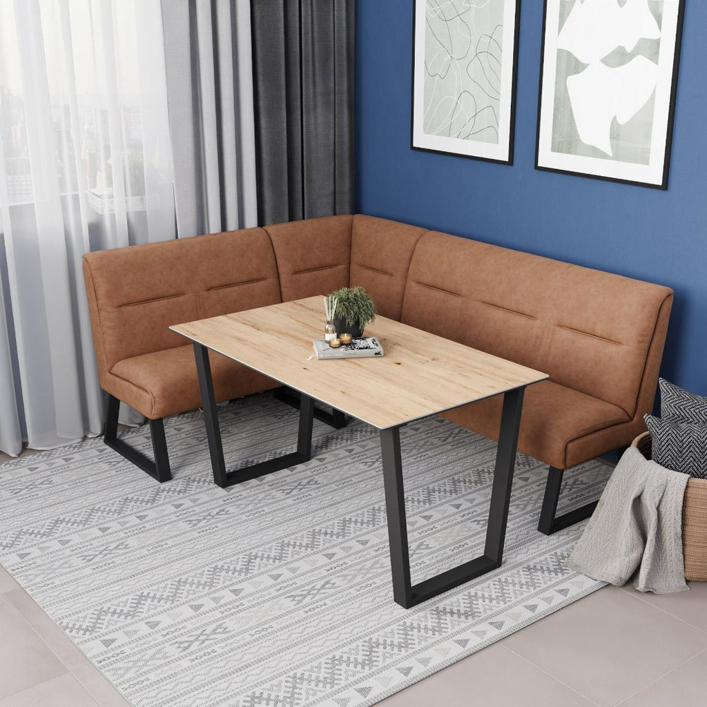 Oakwood Cerella Oak Effect Ceramic Dining Table